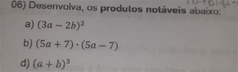 Solved Desenvolva Os Produtos Not Veis Abaixo A A B B