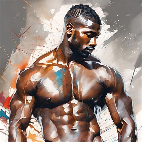 Nude Muscle Male Torso Portrait Art AI Generated Realistic Gay Etsy