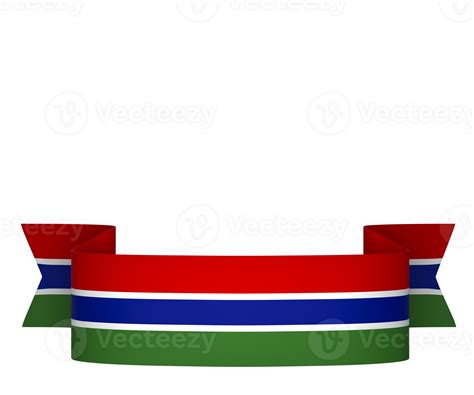The Gambia flag element design national independence day banner ribbon