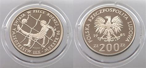 POLAND 200 ZLOTYCH 1985 PROBA PROOF MA Shops