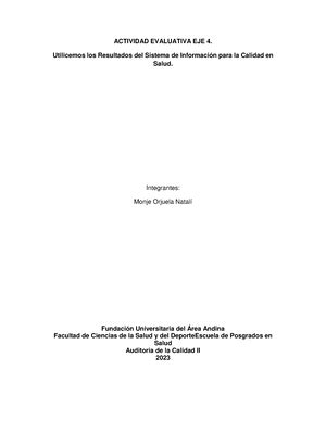 Actividad 2 Eje 2 Auditoria de La Calidad I terminado VERIFICACIÓN DE