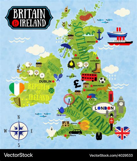 Great Britain Ireland Map Ashlan Ninnetta