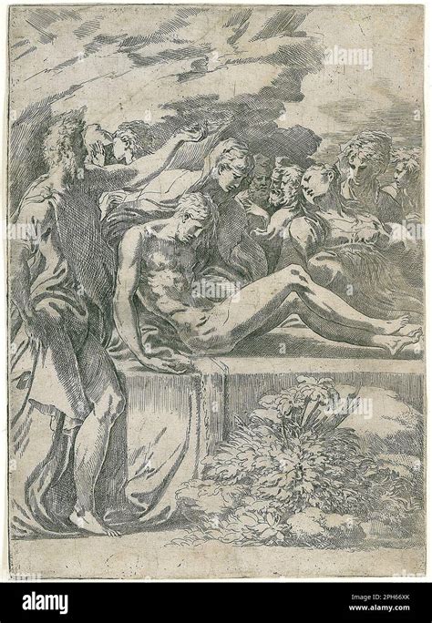 The Entombment Of Christ From Until By Parmigianino Stock