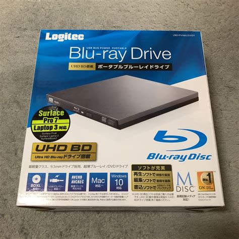 正規品 ロジテック ブルーレイドライブ 外付け Blu Ray Uhdbd Usb30対応 再生 編集 書込ソフト付 グレー Lbd