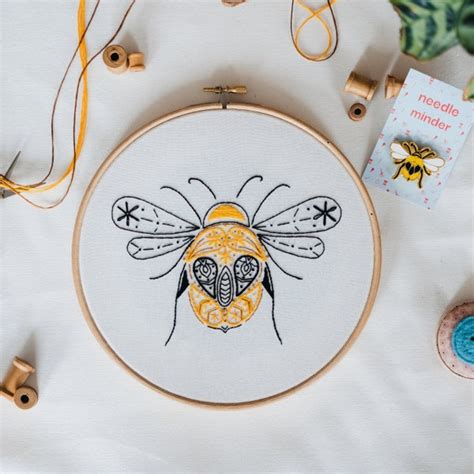 Bee Embroidery Etsy UK