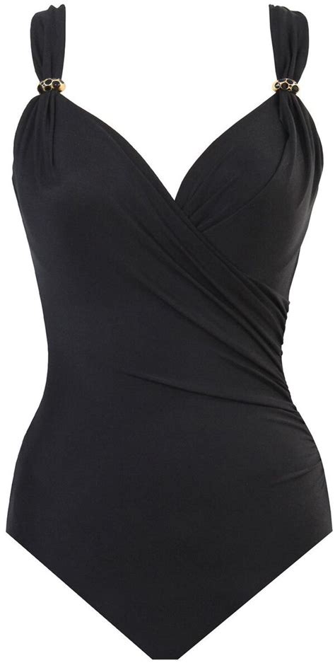 Miraclesuit Razzle Dazzle Siren One Piece In Black Editorialist