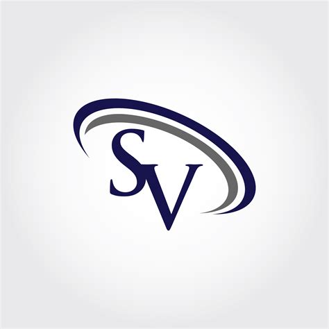 Monogram SV Logo Design By Vectorseller | TheHungryJPEG