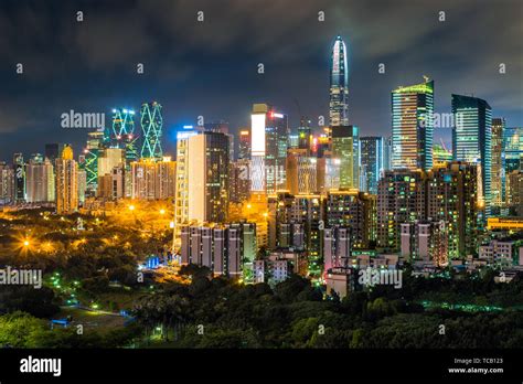 Night View of Shenzhen City Stock Photo - Alamy