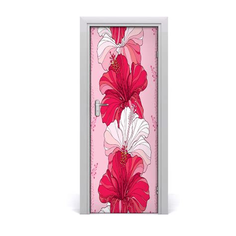 Autocollant De Porte Hibiscus Tulup Fr