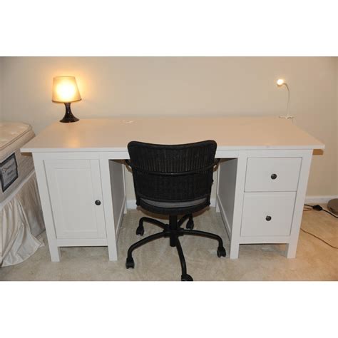 Ikea Hemnes Desk in White Stain - AptDeco