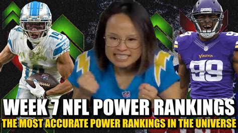 Week 7 NFL Power Rankings The Most Accurate In The Universe YouTube