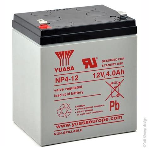 Batterie Plomb AGM NP4 12 12V 4Ah YUASA Batterie S Cdiscount Auto