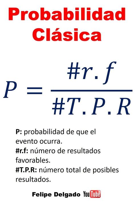 Formula De La Probabilidad Cl Sica Cursos De Matematicas Blog De