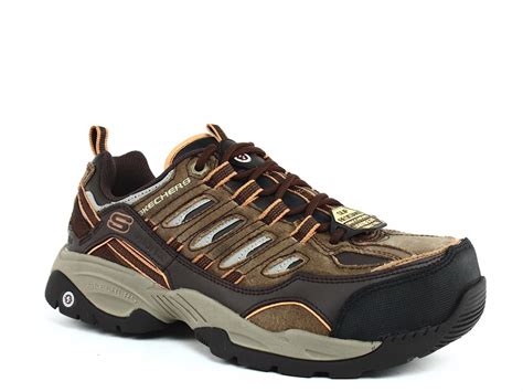 Skechers COMMAND Steel Toe EH Menss Work & Safety Brown Sneakers Shoes – ShoeVariety.com