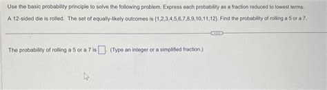 Solved Use The Basic Probability Principle To Solve The Chegg