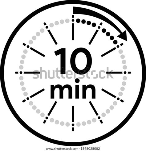 10 Minutes Icon Stopwatch Vector Icon Stock Vector Royalty Free