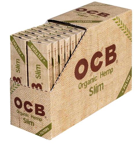 DISPLAY 32 Heftchen Mit 32 Blatt Zigarettenpapier OCB Organic Hemp Slim