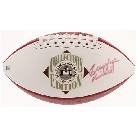 Elroy Crazylegs Hirsch Signed Pro Football Hall Of Fame Football