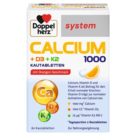 Doppelherz System Calcium 1000 Kautabletten Doppelherz