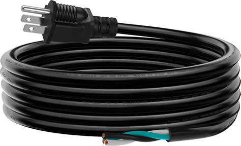 12 Awg Power Cord 12ft Open End Heavy Duty 12 Gauge 3 Prong 12 Foot 3 Wire Sjt Power Supply Cord