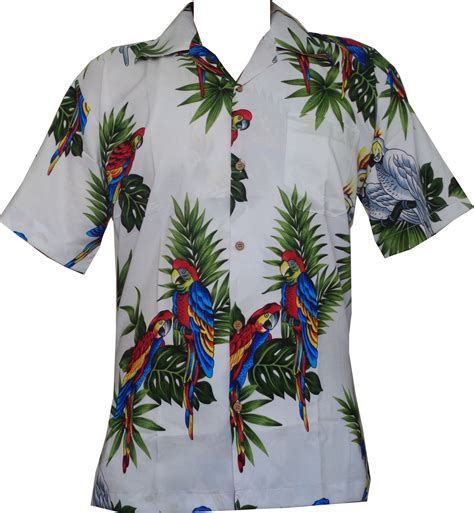 Hawaiian Shirt Mens Parrot Toucan Print Beach Aloha Party Ebay