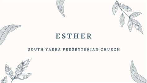 South Yarra Presbyterian Church As For Me And My House We Will