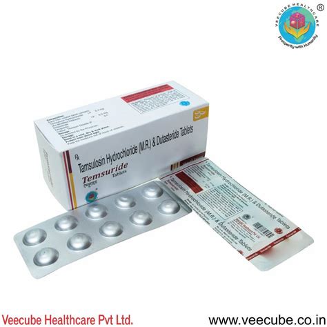 Tamsulosin Hydrochloride 0 4mg Dutasteride 0 5mg MR Tablets Packaging