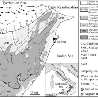 Geological Sketch Map Of The Eastern Sector Of The Peloritani Mountains