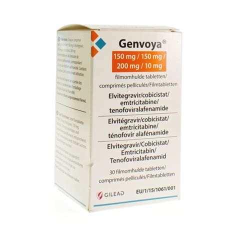 GENVOYA 150MG 150MG 200MG 10MG FILMOMH TABL 30 Apotheek Bakelants