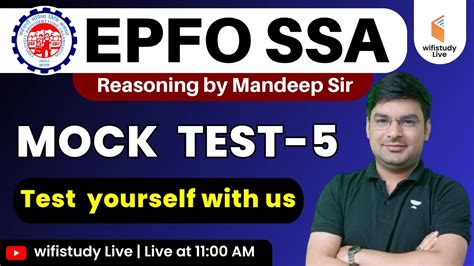 Epfo Ssa Preparation Reasoning By Mandeep Sir Mock Test