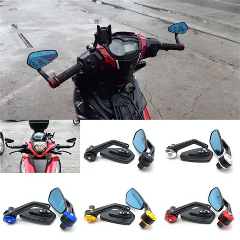 Motorcycle Aluminum Rear View Side Mirror Round Bar End Rear Mirror