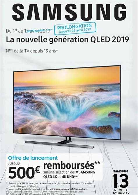 Prolongation De L Offre De Remboursement Tv Qled Uhd Samsung