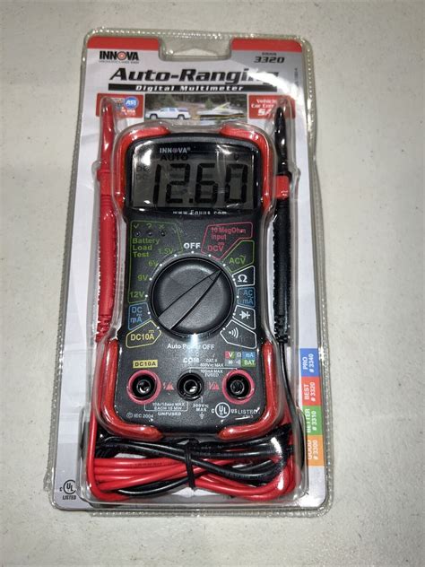 Innova 3320 Auto Range Digital Multimeter 10 Megohm Ul 9 Function Brand New Ebay