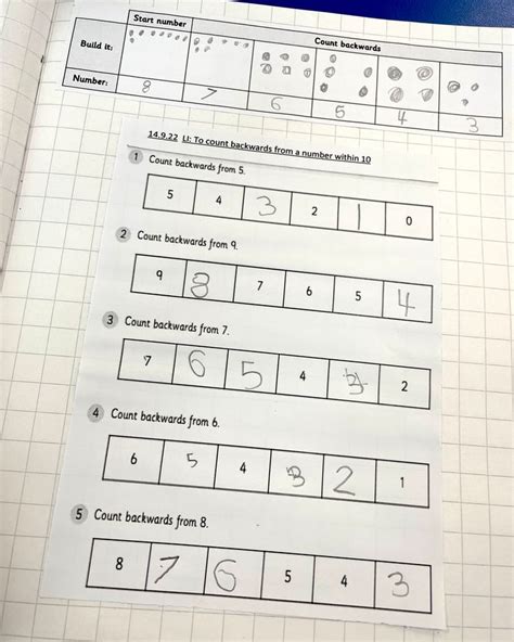 Counting Backwards - Differentiated Worksheets