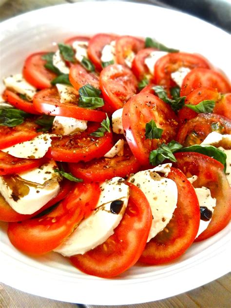 Scrumpdillyicious Caprese Salad Tomato And Buffalo Mozzarella With Basil