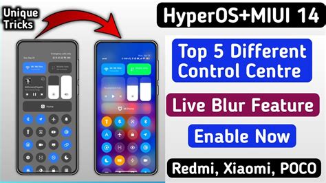 HyperOS MIUI 14 Top 5 Different Control Centre Enable Now With Live