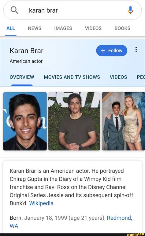 Overview Movies And Tv Shows Videos Pec Karan Brar Is An American Actor