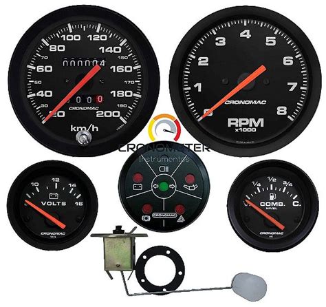 Painel De Instrumentos Cronomac Street Preto Mm Cronometer