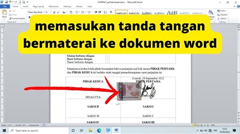 Ternyata Begini Memasukan Tanda Tangan Bermaterai Ke Dokumen Microsoft