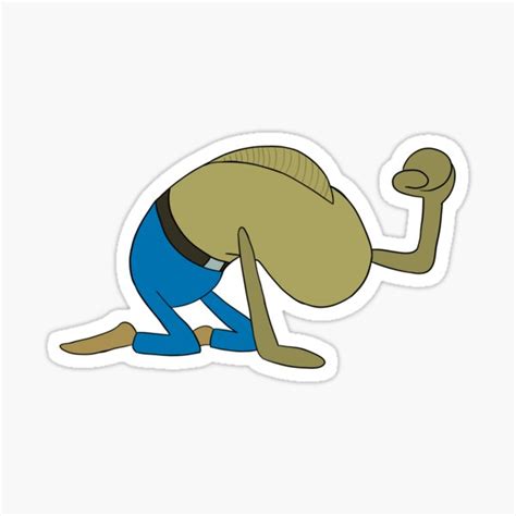 "frustrated spongebob character (digital drawing)" Sticker for Sale by ...