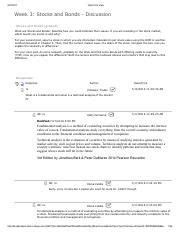 FIN 515 Week 3 Stocks And Bonds Discussion 6 27 2017