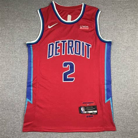 Camiseta Cade Cunningham 2 Detroit Pistons 2022 City Edition Rojo