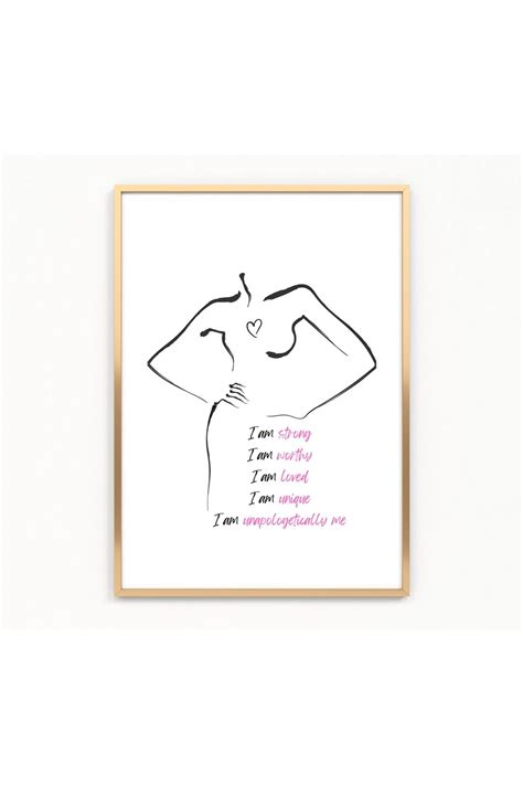 I Am Wall Art Self Love Positive Affirmation Art Printable