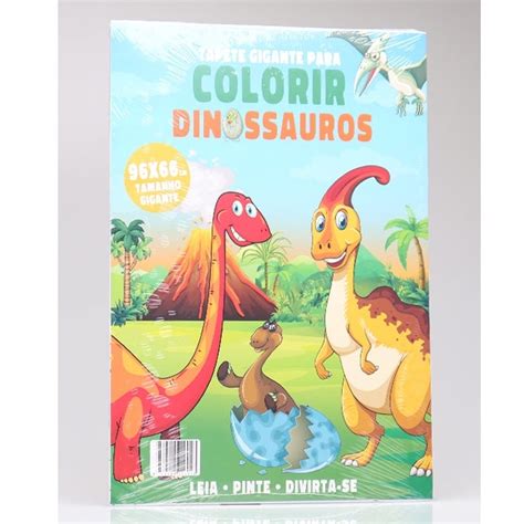 Tapete Gigante Para Colorir Dinossauros X Cm Novo E Lacrado