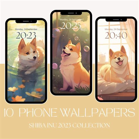 Iphone Aesthetic Shiba Inu Wallpaper Pretty Cute Puppy Ios Etsy