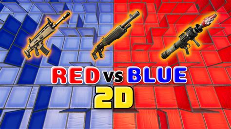 Insane Red Vs Blue 2d 🔴🔵 Fortnite Creative Map Code Dropnite