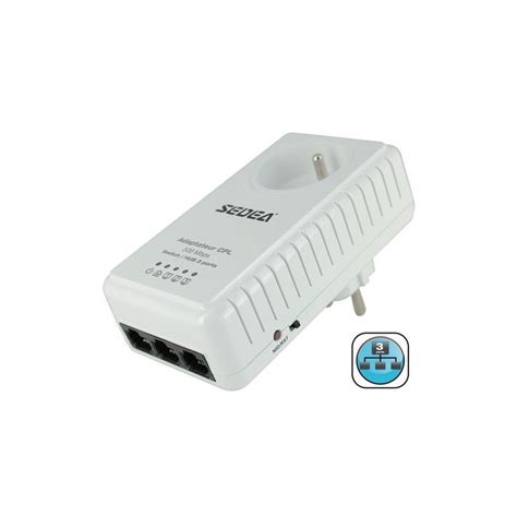 Adaptateur Cpl Mbps Hub Ports Avec Prise De Courant Filtr E