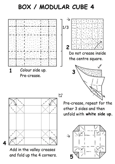 Francis Ow S Origami Diagrams Box Modular Cube 4