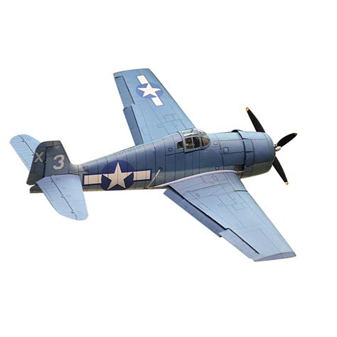 Accurate Scale Paper Plane Model Set Grumman F F Hellcat Fighter Diy