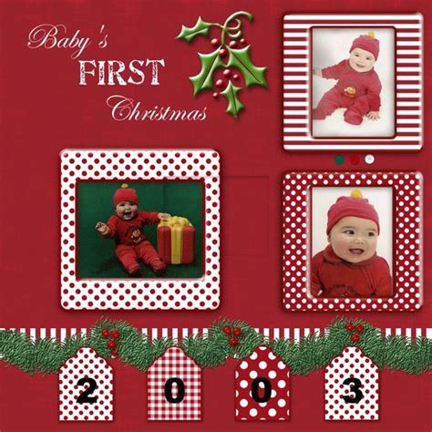 Babys 1st Christmas Scrapbook Christmas Scrapbook